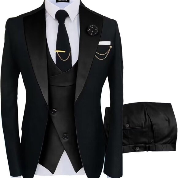 Mens Suit 3 Piece Slim Fit Suits for Men Wedding Prom Tuxedo for Men Formal Busi,New Products : American Fashion Style Bags On Sale